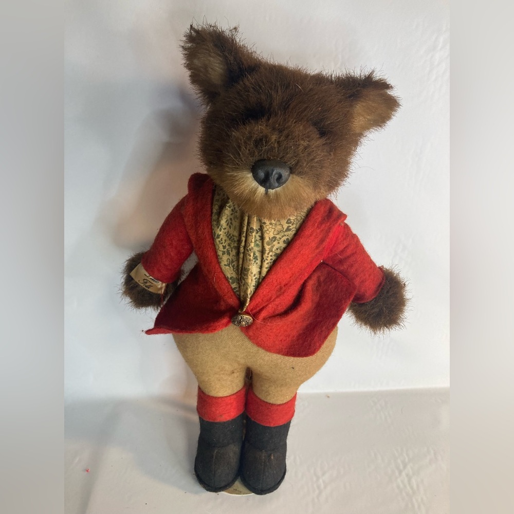 Little Folk Renard Fox Huntsman Stuffed Animal Doll 13” With Stand